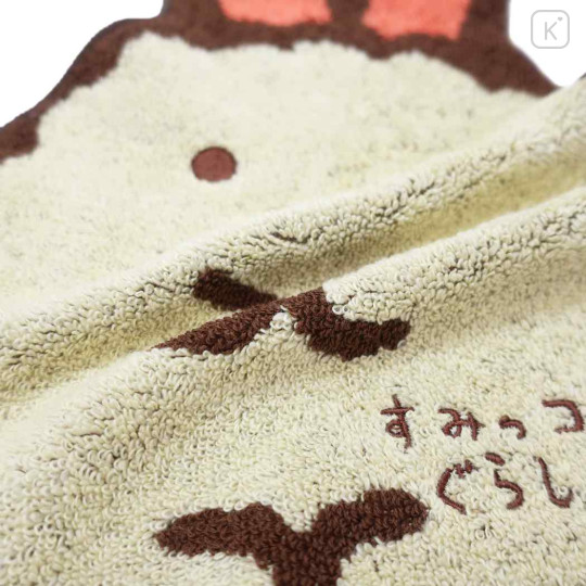 Japan San-X Jacquard Mini Towel Handkerchief - Sumikko Gurashi / Ebifurai no Shippo Fried Shrimp Tail - 2