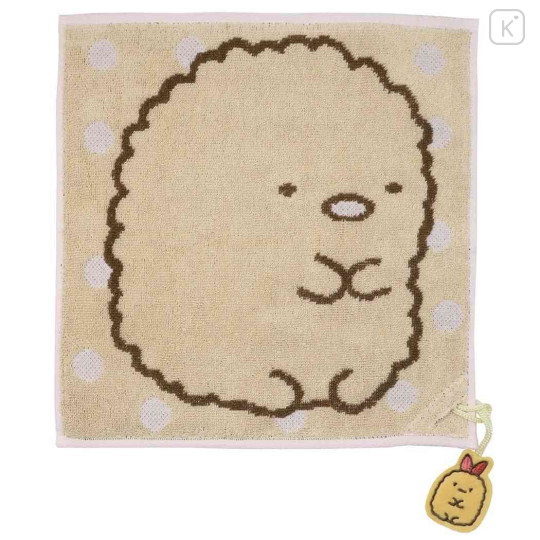 Japan San-X Jacquard Mini Towel Handkerchief - Sumikko Gurashi / Tonkatsu Dot - 1