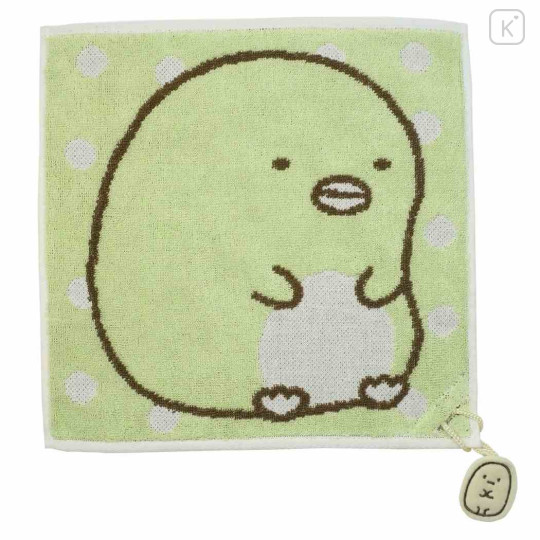 Japan San-X Jacquard Mini Towel Handkerchief - Sumikko Gurashi / Penguin? Dot - 1