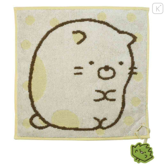 Japan San-X Jacquard Mini Towel Handkerchief - Sumikko Gurashi / Neko Dot - 1