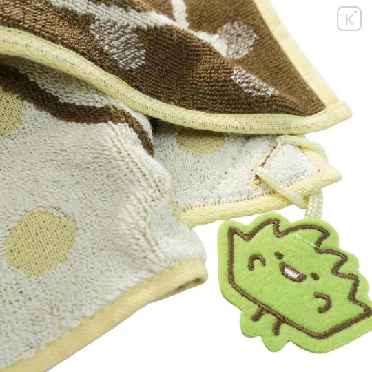 Japan San-X Jacquard Mini Towel Handkerchief - Sumikko Gurashi / Neko Dot - 2