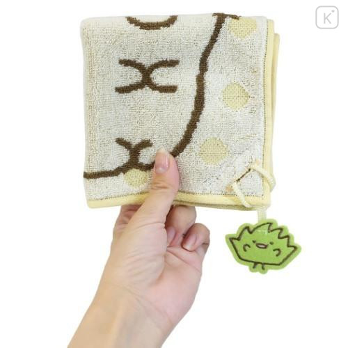 Japan San-X Jacquard Mini Towel Handkerchief - Sumikko Gurashi / Neko Dot - 4