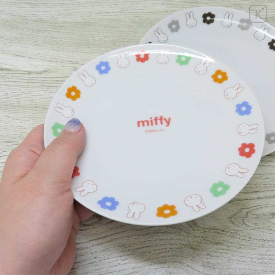 Japan Miffy Plate - White & Grey - 2