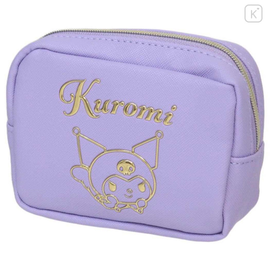 Japan Sanrio Mini Pouch - Kuromi / In Style Gold - 1