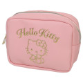 Japan Sanrio Mini Pouch - Hello Kitty / In Style Gold - 1