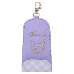 Japan Sanrio Key Case with Reel - Kuromi / In Style Gold