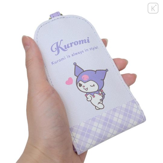 Japan Sanrio Key Case with Reel - Kuromi / In Style Gold - 2