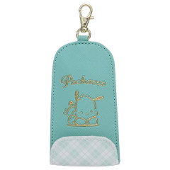 Japan Sanrio Key Case with Reel - Pochacco / In Style Gold