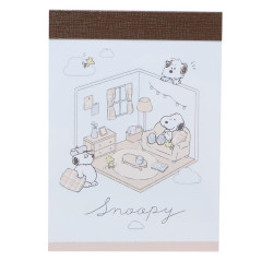 Japan Peanuts Mini Notepad - Snoopy / Cozy Room