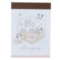 Japan Peanuts Mini Notepad - Snoopy / Cozy Room - 1