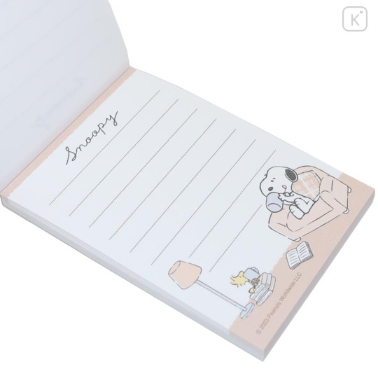 Japan Peanuts Mini Notepad - Snoopy / Cozy Room - 2