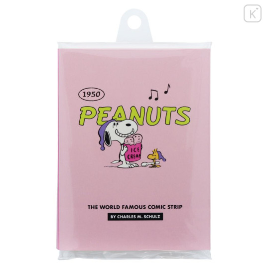 Japan Peanuts Patter Memo - Snoopy & Woodstock : American Comic Pink - 1