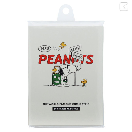 Japan Peanuts Patter Memo - Snoopy & Woodstock / American Comic Beige - 1