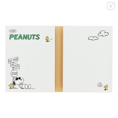 Japan Peanuts Patter Memo - Snoopy & Woodstock / American Comic Beige - 4