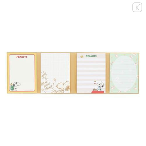 Japan Peanuts Patter Memo - Snoopy & Woodstock / American Comic Beige - 5