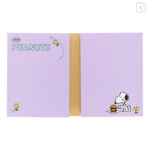 Japan Peanuts Patter Memo - Snoopy & Woodstock / American Comic Purple - 4