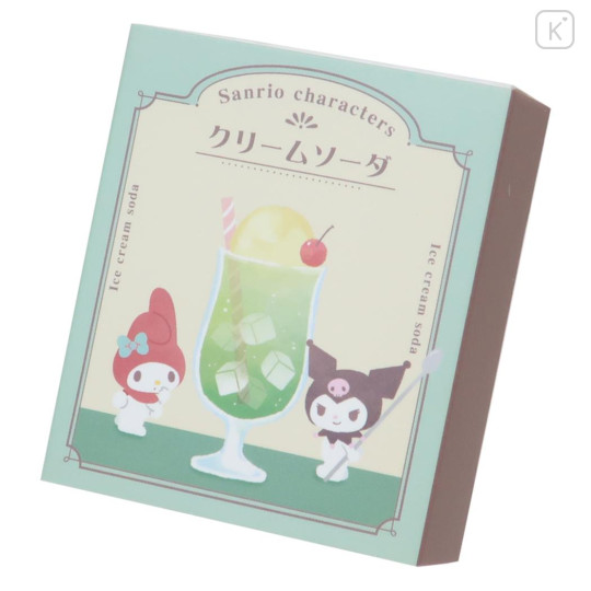 Japan Sanrio Memo Pad Box - My Melody & Kuromi / Retro Coffee Shop - 1