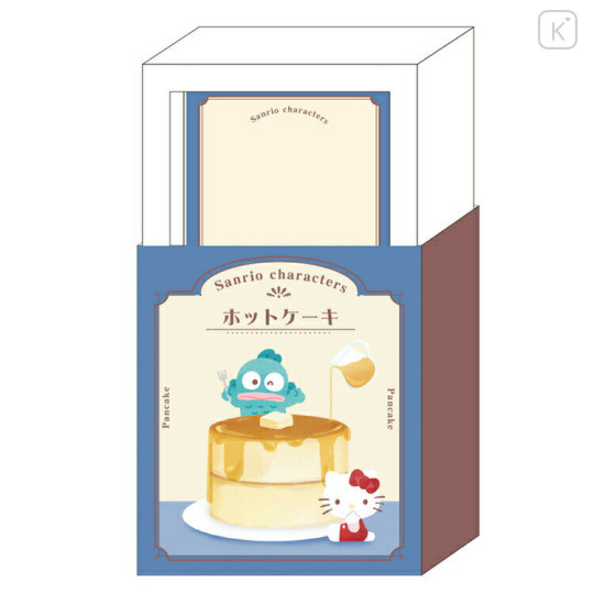 Japan Sanrio Memo Pad Box - Hello Kitty & Hangyodon / Retro Coffee Shop - 1