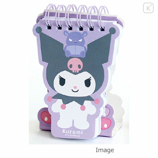 Japan Sanrio Ring Memo Stand - Kuromi - 3