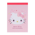 Japan Sanrio Mini Notepad - Pink Touching / Hello Kitty 50th Anniversary - 1