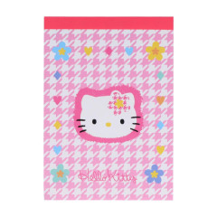 Japan Sanrio Mini Notepad - Houndstooth / Hello Kitty 50th Anniversary