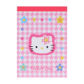 Japan Sanrio Mini Notepad - Houndstooth / Hello Kitty 50th Anniversary - 1