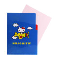 Japan Sanrio 3 Pockets A5 Clear File - Plane / Hello Kitty 50th Anniversary - 3