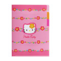 Japan Sanrio 3 Pockets A5 Clear File - Flora / Hello Kitty 50th Anniversary - 1