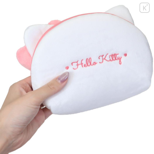 Japan Sanrio Fluffy Pouch - Hello Kitty / Puppy Eyes - 2