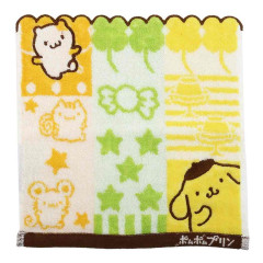 Japan Sanrio Jacquard Hand Towel Handkerchief - Pompompurin / Friend