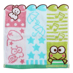 Japan Sanrio Jacquard Hand Towel Handkerchief - Keroppi / Friend