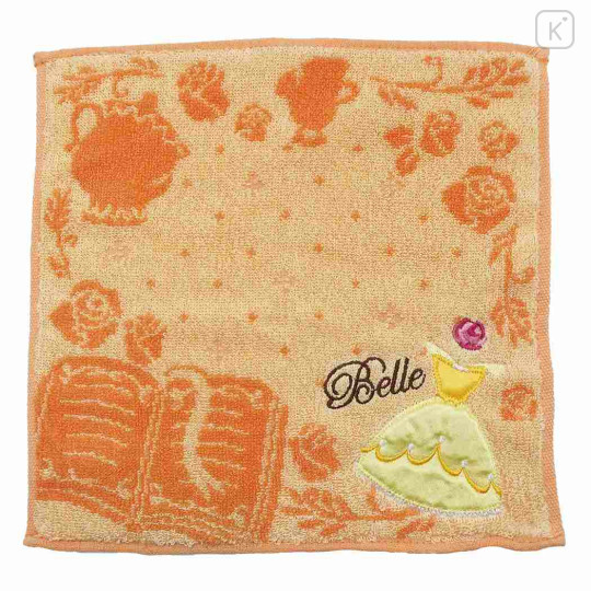 Japan Disney Jacquard Handkerchief Wash Towel - Belle - 1