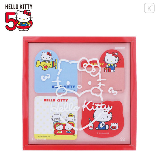 Japan Sanrio Boxed Sticky Note - Hello Kitty 50th Anniversary A - 1