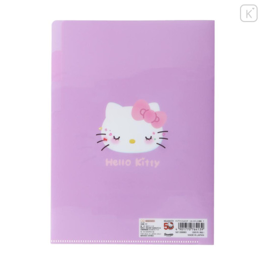 Japan Sanrio 3 Pockets A5 Clear File - Hello Kitty 50th Anniversary F - 2