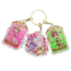 Japan Cardcaptor Sakura Acrylic Keychain 3 Charm - Sakura Kinomoto / Couple