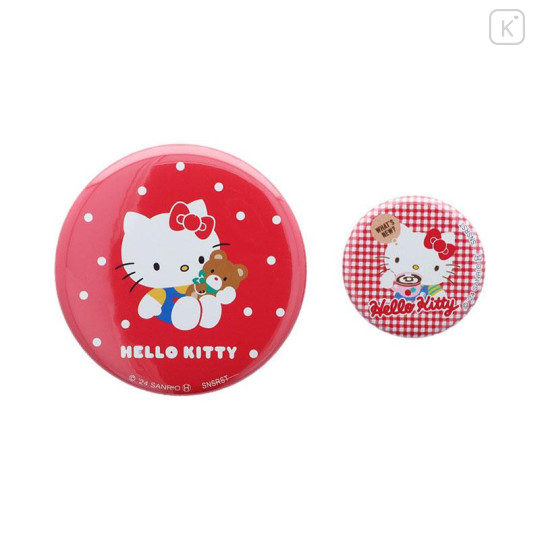 Japan Sanrio Secret Tin Badge 2pcs Set - Hello Kitty 50th Anniversary A - 6