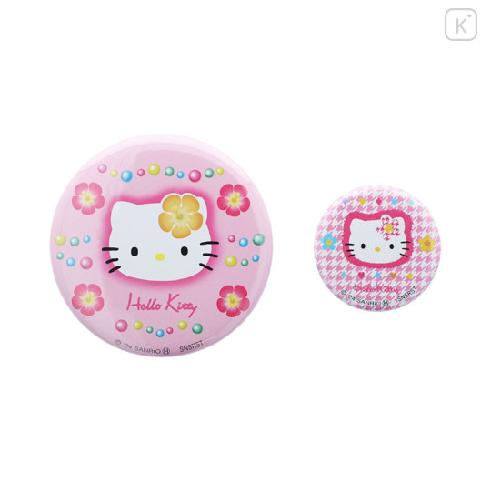 Japan Sanrio Secret Tin Badge 2pcs Set - Hello Kitty 50th Anniversary B - 3