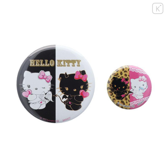 Japan Sanrio Secret Tin Badge 2pcs Set - Hello Kitty 50th Anniversary B - 5