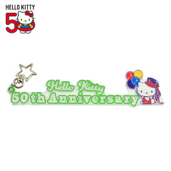 Japan Sanrio Big Acrylic Charm - Hello Kitty 50th Anniversary / Green