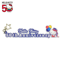 Japan Sanrio Big Acrylic Charm - Hello Kitty 50th Anniversary / Navy