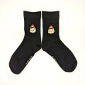 Japan Mofusand Embroidery Crew Socks - Pudding Cat / Purin Nyan Black - 1