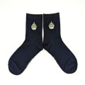 Japan Mofusand Embroidery Crew Socks - Shark Cat / Same Nyan Navy - 1