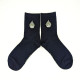 Japan Mofusand Embroidery Crew Socks - Shark Cat : Same Nyan Navy