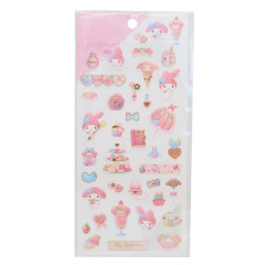 Japan Sanrio Gold Accent Sticker - My Melody / Sweet Coffee Shop