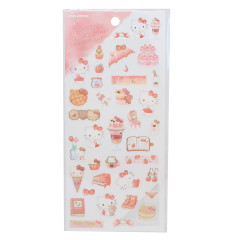 Japan Sanrio Gold Accent Sticker - Hello Kitty / Sweet Coffee Shop