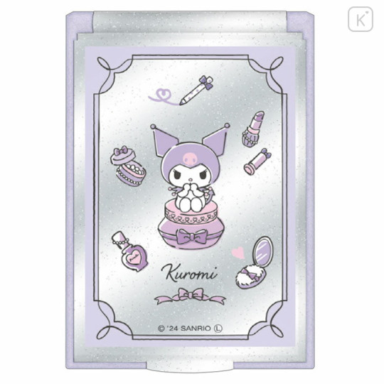 Japan Sanrio Folding Mirror - Kuromi / Beauty - 1