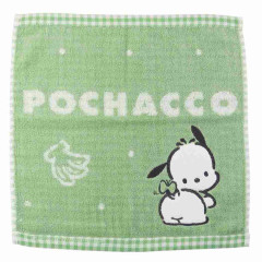 Japan Sanrio Jacquard Hand Towel Handkerchief - Pochacco / Grid