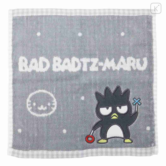 Japan Sanrio Jacquard Hand Towel Handkerchief - Bad Badtz-maru / Grid - 1