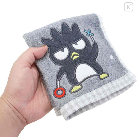 Japan Sanrio Jacquard Hand Towel Handkerchief - Bad Badtz-maru / Grid - 3