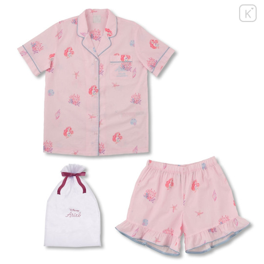 Japan Disney Store Short Sleeve Pajamas - Ariel : Pink Summer Room Wear - 2